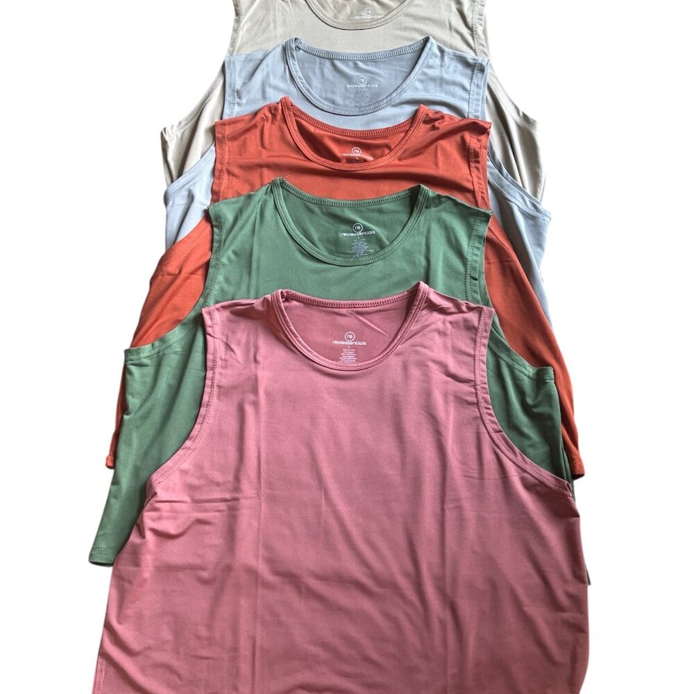 Women’s Sleeveless Crop Top set of 5.  Size L. New without tags!